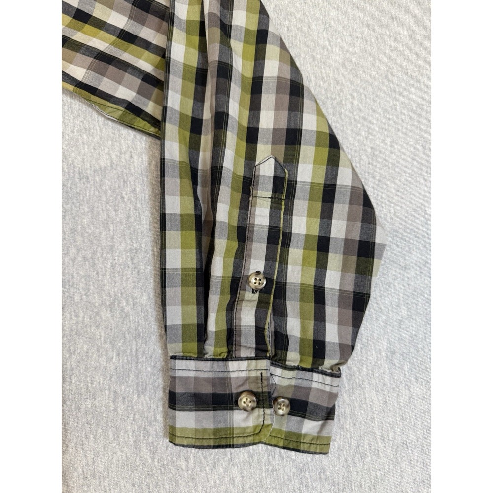 Carhartt Shirt Mens Large Black Yellow Cotton Relaxed Fit Button Long Sleeves Lg - Picture 6 of 16